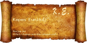 Kepes Euniké névjegykártya